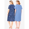 thumbnail image 2 of Dreams & Co. Plus Size 2-Pack Short-Sleeve Sleepshirt, 2 of 6