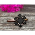 thumbnail image 2 of 1.50 Carat Round Cut Black Diamond Moissanite engagement ring anniversary gift on 10k Rose Gold, 2 of 5