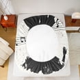 thumbnail image 5 of Homewish Music Lover Twin Sheet Sets,Black Splatter Ink Twin Fitted Sheet,Musical Notes 03 For Girl Boys,Microfiber Bedroom Decor,3pcs, 5 of 7