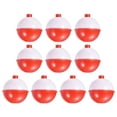 thumbnail image 1 of Unique Bargains 1.75 Inch Fishing Bobbers, Plastic Push Button Round Fishing Float, Red and White 10 Pack, 1 of 7