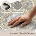 thumbnail image 6 of ODIKA Greek Glam Key Sparkle Round Polished Ivory Field Decorative Non-Slip Chair-Friendly for Home Office, Gaming Room, Under Desk, 6 of 7