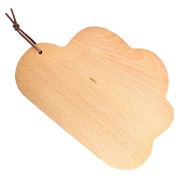 Enqiretly Cloud-shaped Chopping Board Wooden Food Tray with Hanging Hole Japanese-style Serving Tray for Home Kitchen Bakery Cake Shop
