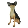 thumbnail image 2 of Sitting Lifelike Adorable Deer Head Black and Tan Chihuahua Puppy Dog Figurine, 2 of 7