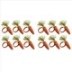 thumbnail image 1 of 12 Piezas Anillo de Servilleta de Zanahoria de Pascua Algodón y Hebillas de Servilleta Tejidas A Mano Rústicas Soporte de Anillo de Servilleta de Pascua, 1 of 5