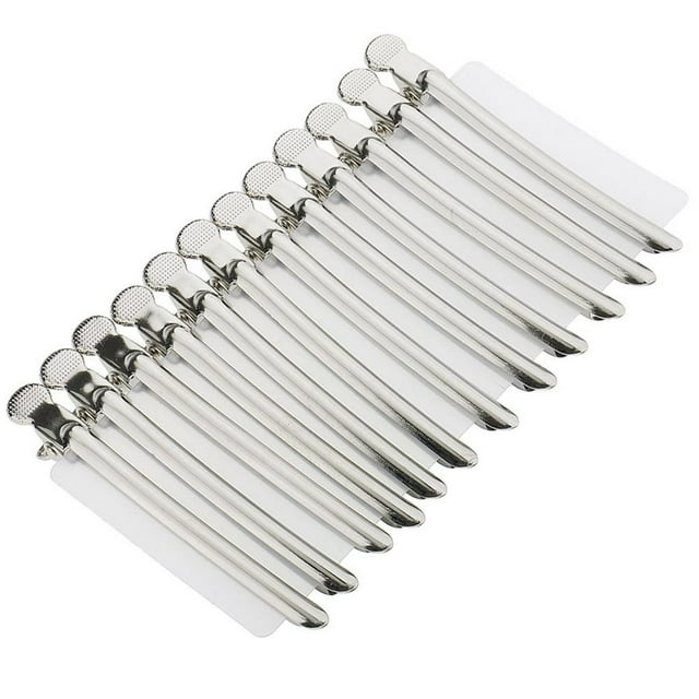 12 Pcs de Pinces à Compartiments Pince à Cheveux Coiffeur Pince à Cheveux Aluminium Professionnel. Pinces à Cheveux - S
