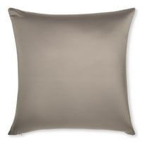 18" x 18" Throw Pillow – Stone Grey: 1 PCS Luxurious Premium Microbead Pillow With 85/15 Nylon/Spandex Fabric. Forever Fluffy, Outstanding Beauty & Support. Silky, Soft & Beyond Comfortable