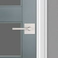 thumbnail image 5 of Lisbon Passage Lever with Square Rose in Satin Nickel, 5 of 7