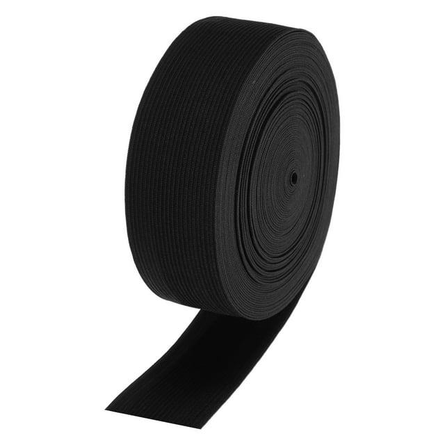 Uxcell 1-3/4 Inch x 14 Yard Knit Elastic Spool Flat Elastic Band for Sewing, Black