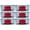 6x Red, variant on Rectangular 4-4/5" Armored Clearance Side Marker Light Chrome 12LED 2x Amber