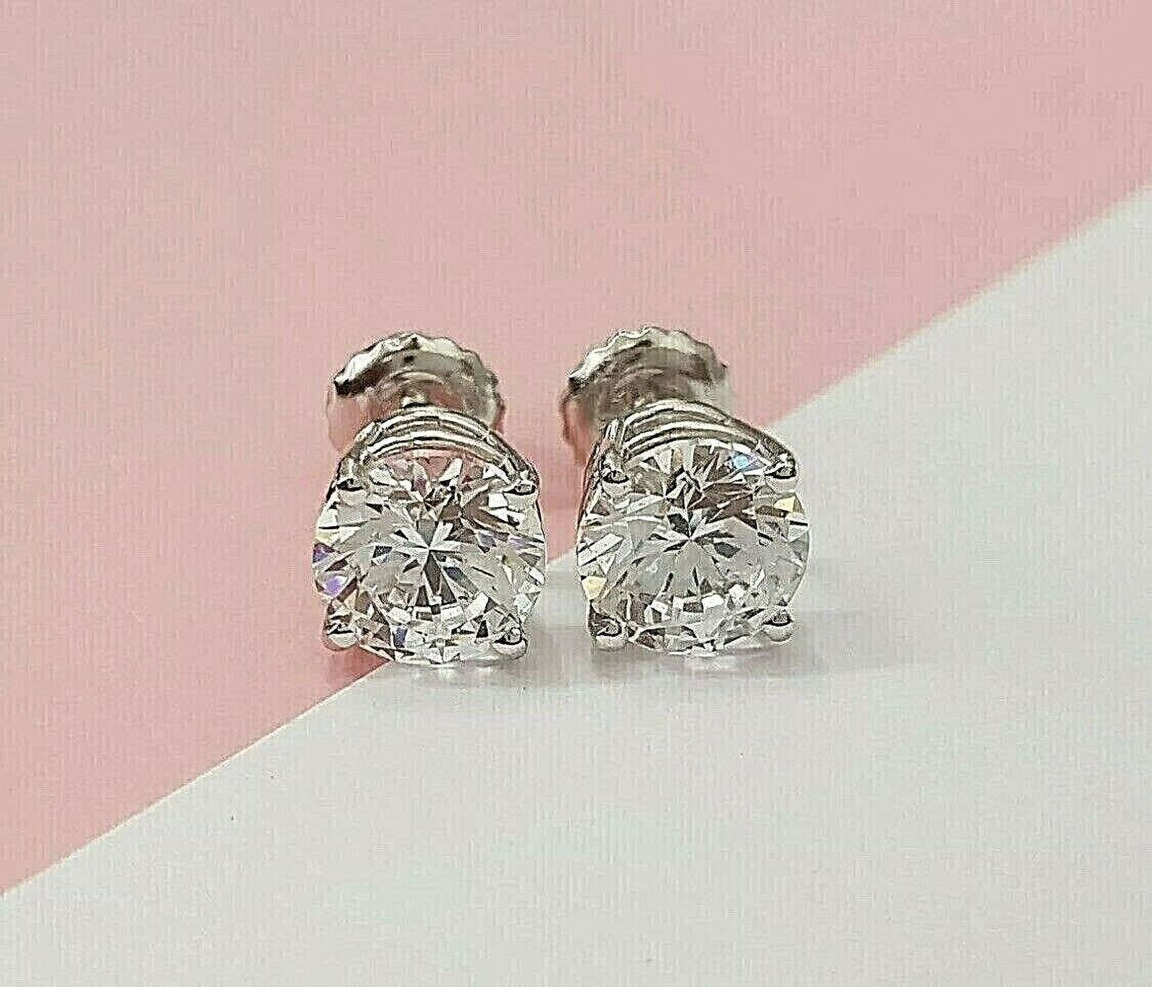 4Ct Oval Cut Lab Created Yellow Diamond Solitaire Stud Earrings 14K White Gold Plated Silver