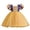 Yellow, variant on Children Baby Girls Princess Dresses Ruffle Sleeves Lace up Medieval Party Wedding Dress Sequin Contrast Mesh Skirt Casual Bow Costumes Clothes for Kids Toddler Red qILAKOG Size 2-3 Years