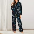 thumbnail image 3 of Disketp Pajamas Set Long Sleeve Sleepwear Womens Button Down Nightwear Pj Sets-Joystick Gamepad, 3 of 9