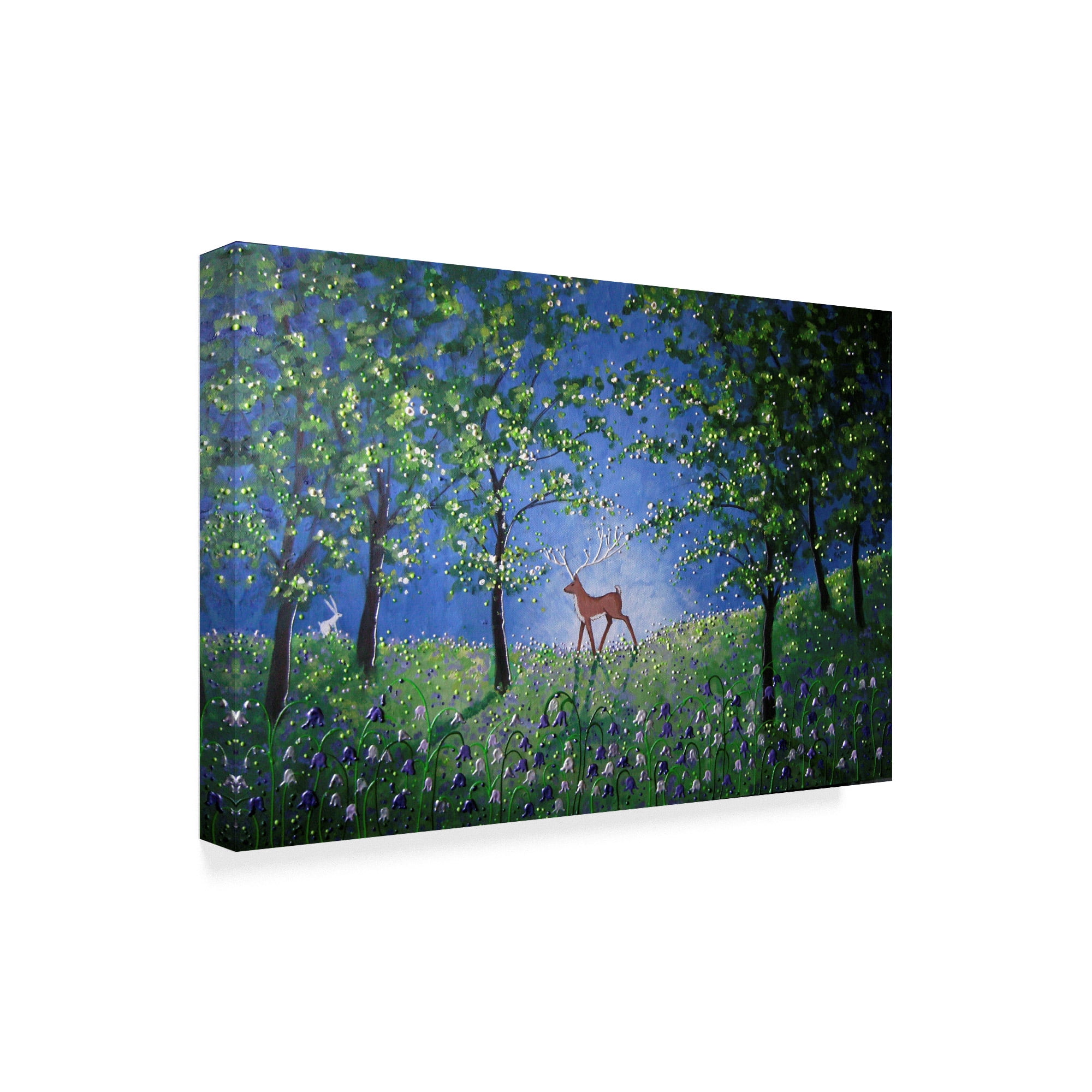 Trademark Fine Art 'Evening In The Bluebell Wood' Canvas Art by Angie Livingstone