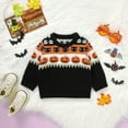 thumbnail image 5 of GYRATEDREAM Toddler Infant Baby Girl Boy Halloween Outfit Pumpkin Knitted Sweater Clothes 3-24M, 5 of 11