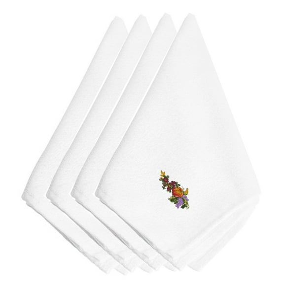 Carolines Treasures Thanksgiving Spray Embroidered Napkins Set of 4 20 x 20 multicolor