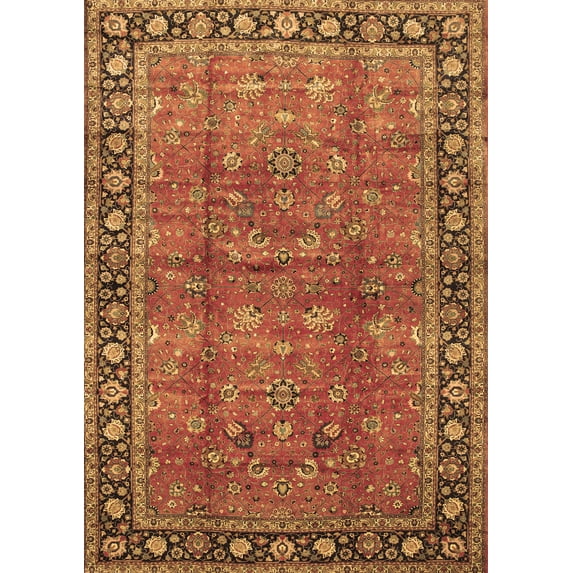 Ahgly Company Indoor Rectangle Oriental Brown Traditional Area Rugs, 5' x 8'