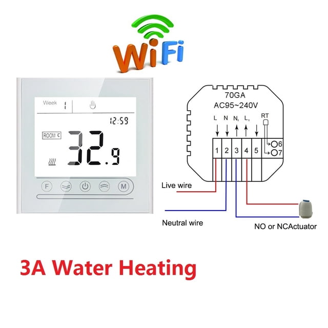 Home Smart Intelligent WiFi Thermostat Room Electric Water Gas Boiler Floor Heating Temperature Controller ,Easy to Install