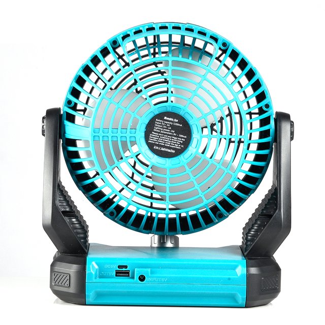 Ventilador Para Acampar Ventilador de refrigeración por aire de 5200 mAh, luz LED portátil con gancho para suministros de interior y exterior Tmvgtek Para Estrenar