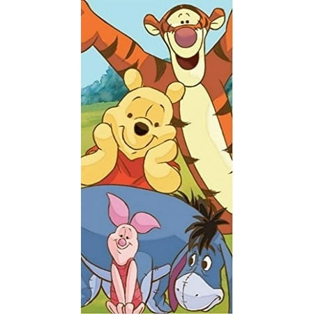 Disney Winnie The Pooh Pool Bath Beach Towel 100% Cotton