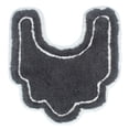 thumbnail image 3 of Home Weavers Allure Bathroom Rug Toilet Rugs U Shaped Contour,Extra Thick Toilet Rug, Non-Slip Contour Mat for Bathroom,100% Cotton Soft, Absorbent Water, Machine Washable, 20"x20" Contour, Dark Gray, 3 of 3