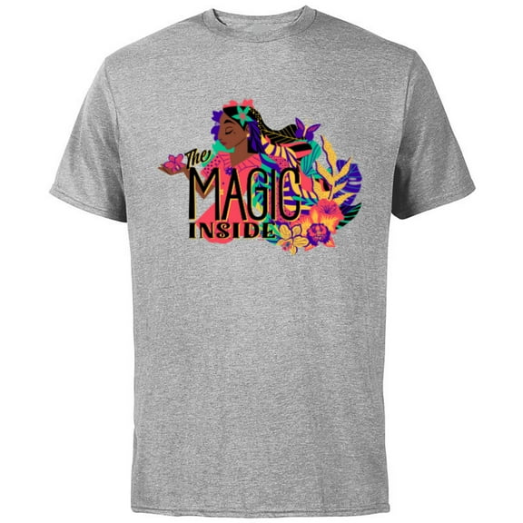 Disney Encanto Isabela Madrigal The Magic Inside - Short Sleeve Cotton T-Shirt for Adults - Customized-Charcoal