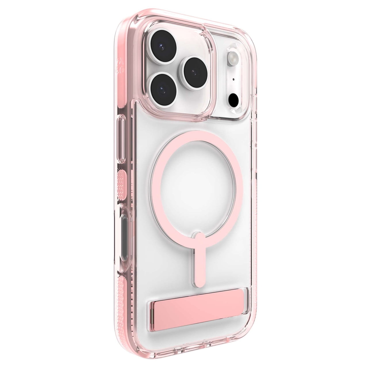 ZAGG Santa Cruz Snap Case with Kickstand for iPhone 17 Pro - Titanium Drop Protection (13ft/4m) MagSafe Charging Compatible ClearGuard Anti-Yellowing Technology Scratch Resistant Phone Case