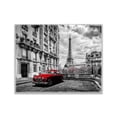 thumbnail image 1 of Tour Eiffel en Noir et Blanc avec Accent Rouge, Toile d'Art Fine, 1 of 3