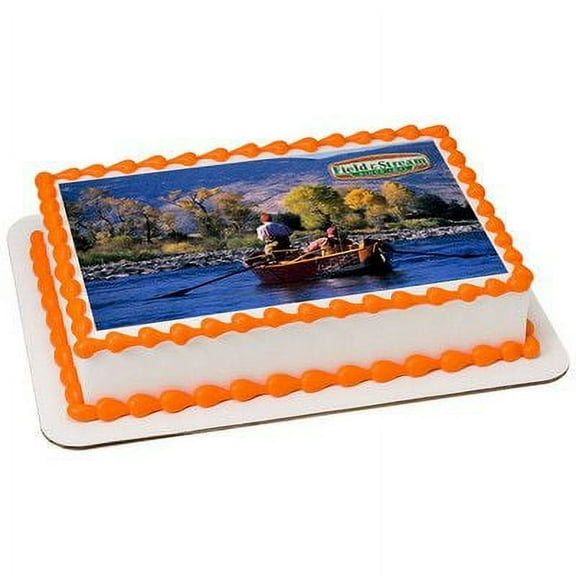 Field & Stream-1/4 (Quarter Sheet) Edible Photo Image Cake Decoration