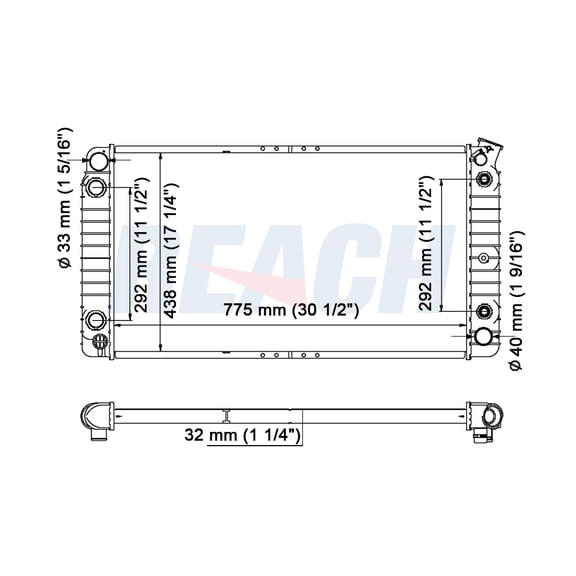 REACH 41-1212 Radiator for Chevy/BUICK/OLDSMOBILE 91-93, Automotive Radiator Replacement Part