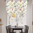 thumbnail image 4 of Tie Up Curtains for Windows Dandelion Valance Adjustable Balloon Curtain Colorful Spring Flowers Yellow Tie Up Shades for Kitchen Living Room Bedroom Privacy Curtain Drape 34x45 Inch, 4 of 9