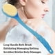 thumbnail image 2 of Cepillo de baño Wosthever con mango largo exfoliante Cerdas para el cuerpo azul, 2 of 4