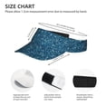 thumbnail image 2 of Kdxio Blue Glitter Print Sun Visor Hat Golf Visor Adjustable Velcro Outdoor Sports Cap for Men Women, 2 of 6