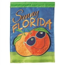 Magnolia Gardens 1233 13 x 18 in. Double Applique Florida Orange-Sunny Garden Flag