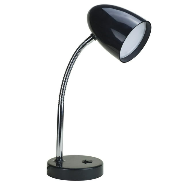 Mainstays LED Modern Desk Lamp, Black Plastic