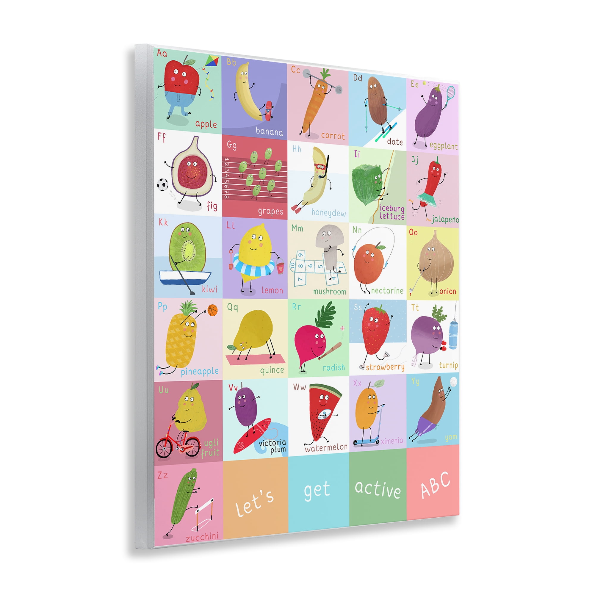 Stupell Industries Let's Get Active ABC's Wall Plaque Art, design by Carla Daly