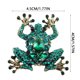 thumbnail image 3 of Broche de rana lindo, joya de animal brillante con cristal verde falso, accesorios de ropa extraños, 3 of 8