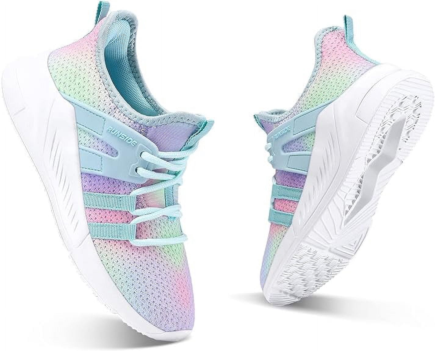 Kushyshoo Kids Sneakers Gradient Blue Running Tennis Athletic Shoes for Girls Size 13 (Little Kid)