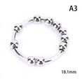 thumbnail image 1 of Sterling Silver Rotatable Beaded Finger Ring For Anti-Stress Anxiety Relied Ring, 1 of 6