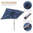 thumbnail image 2 of Yescom 10x6.5 Ft Solar Powered Patio Umbrella with Tilt and Crank Outdoor Poolside Yard, 2 of 12