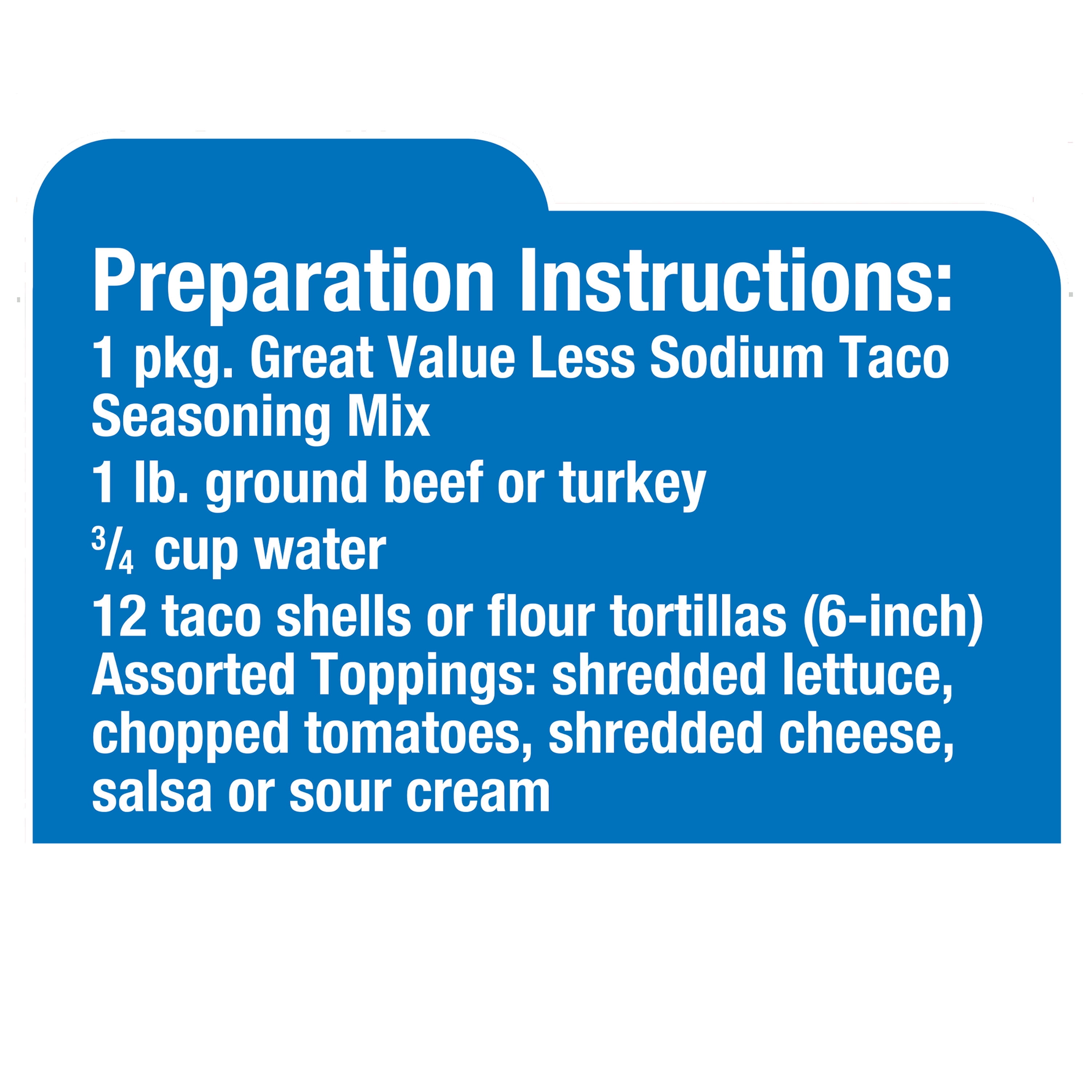 (12 pack) GV Less Sodium Taco Seasoning