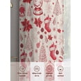 thumbnail image 5 of Red Christmas Sheer Curtains 108 Inch Length 2 Panels Set, Xmas Poinsettia Tree Snowflake Rustic Voile Window Treatment Semi Sheer Long Curtains Drapes for Bedroom/Living Room/Kitchen 52"x108"x2, 5 of 7