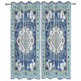 thumbnail image 4 of Outdoor Curtains for Patio Waterproof Blue Bohemia Indoor/Outdoor Curtain Tiebacks Tribal Vintage Boho Privacy Curtain Sun Block Grommet Drapes for Pergolas Gazebo Porch Balcony 2 Panel 54x108 Inch, 4 of 9