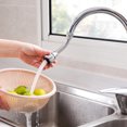 thumbnail image 1 of 3 Pieces Swivel Water Faucet,360 Degree Movable Kitchen Faucet Head,2 Modes Adjustable Shower Head Filter Sprayer,Kitchen Aerator,Kitchen Faucet,Kitchen Faucet Extender 1 long 2 short, 1 of 4