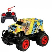 QISIWOLE Wireless Four-way Remote Control Off-road Vehicle Model Graffiti Toy Car Strengthen Power and Conquer Various Roads Deals