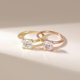 thumbnail image 3 of Anillos de compromiso de plata de ley 925 de 2 quilates, circonita cúbica de corte princesa, anillos de promesa de boda para mujer, tallas 3-11, 3 of 7