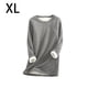 thumbnail image 2 of Ropa interior térmica de mujer portátil Color sólido reutilizable reemplazo de manga larga invierno otoño caliente mantenimiento camiseta de Prendas para la parte del cuerpo Gris oscuro SG Jumpingount AP013396-52, 2 of 6