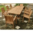 thumbnail image 2 of Teak Bahama Stackable Sahara 9-Pieces Rectangular Dining Set A, 2 of 2