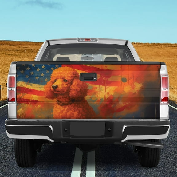Lotusprinthandmade US Flag Eagle Patriotic Tailgate Wrap 24"x58", Eagle US Truck Tailgate Decal Wrap