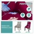 thumbnail image 6 of Stretch wingback Side Chair slipcover Printed, armless wingback Chair Cover with Elastic Bottom Sloping Armchair Covers Removable Washable Armchair Covers-AH-1 Pcs, 6 of 8