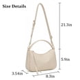 thumbnail image 5 of Crescent Shoulder Bag Crossbody Bags for Women, Trendy Woven Leather Bag Cute Hobo Tote Handbag Purse, with Adjustable Strap, Beige, 5 of 7